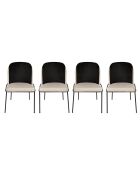 4 chaises dore noires - 54x86x55 cm